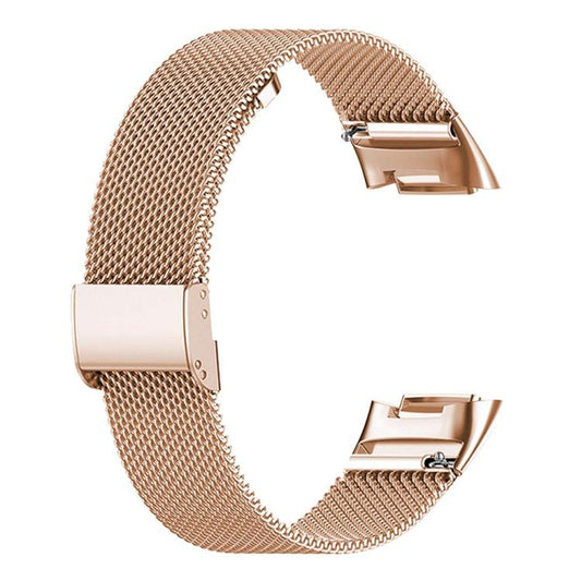 For Fitbit Charge 6 / 5 xDfind Milanese Metal Buckle Watch Band(Rose Gold) by xDfind