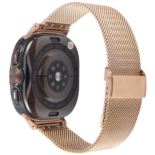 For Samsung Galaxy Watch Ultra 47mm / Ultra 2025 xDfind Milanese Metal Buckle Watch Band(Rose Gold) by xDfind