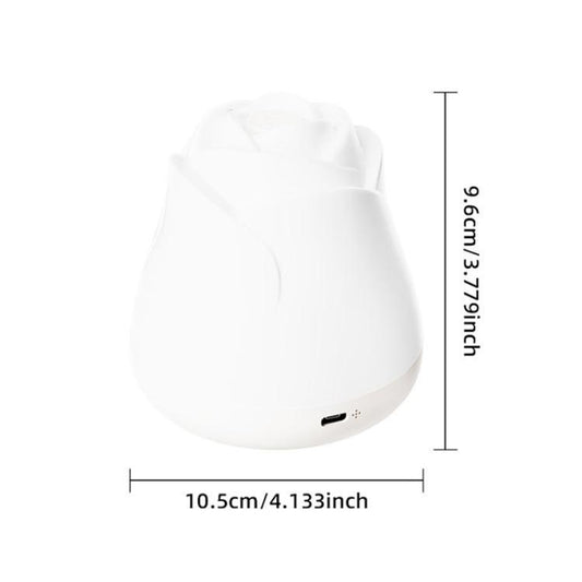 3W Rose Night Light Bedside Touch Sensor Ambient Lighting, Style:USB Power(White) by bashfashion