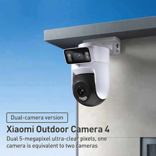 Original Xiaomi Outdoor Camera 4 MJSXJ10HL Dual 5MP 3K Ultra HD IP66 Waterproof(White) by Xiaomi