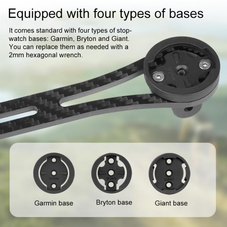 TOSEEK Carbon Fiber Bicycle Road Bike Integrated Handlebar Meter Bracket(3K Matte) by TOSEEK