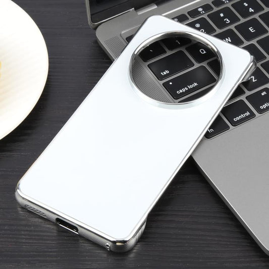 For Huawei Mate 60 Electroplating Frameless Frosted Anti-Glare PC MagSafe Phone Case(Silver White) by bashfashion