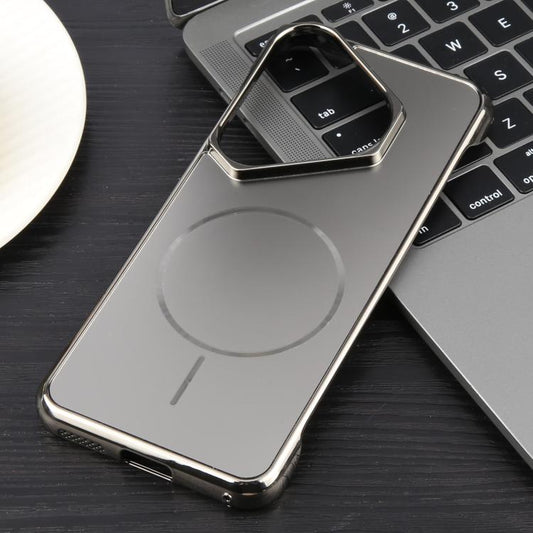 For Huawei Pura 70 Pro / 70 Pro+ Electroplating Frameless Frosted Anti-Glare PC MagSafe Phone Case(Titanium Gray) by bashfashion