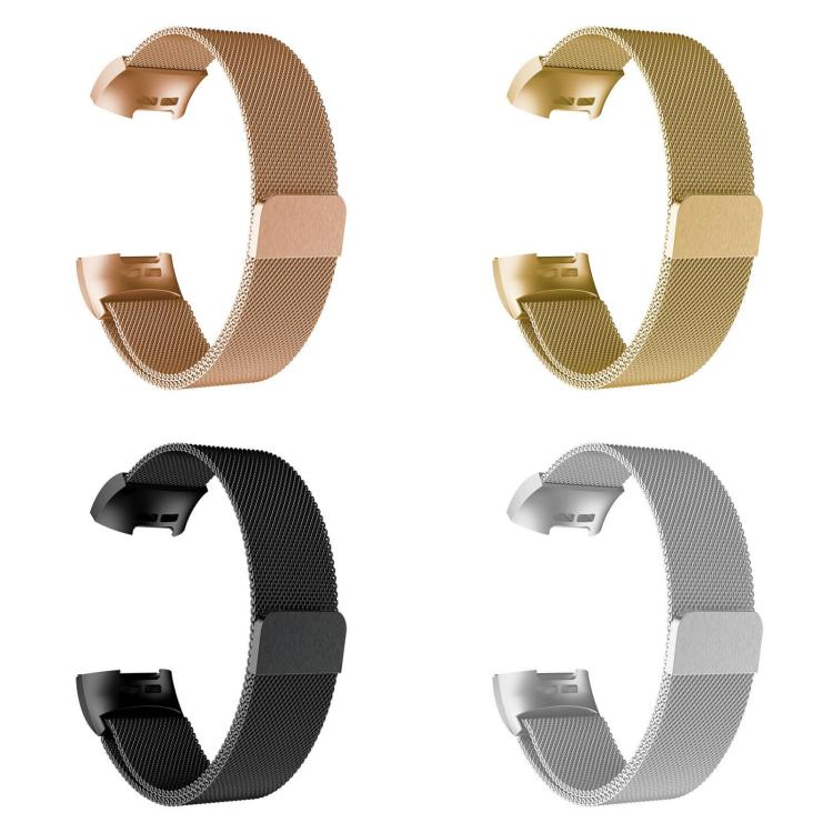 For Fitbit Charge 3 / 4 xDfind Milanese Magnetic Stainless Steel Watch Band(Rose Gold) by xDfind