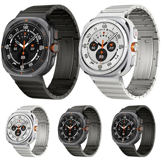 For Samsung Galaxy Watch Ultra / Ultra 2025 One Bead Side Slide Quick Release Buckle Titanium Alloy Watch Band(Black) by bashfashion