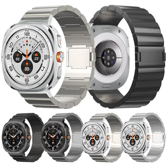 For Samsung Galaxy Watch Ultra / Ultra 2025 One Beads Magnetic Buckle Titanium Alloy Watch Band(Silver) by bashfashion