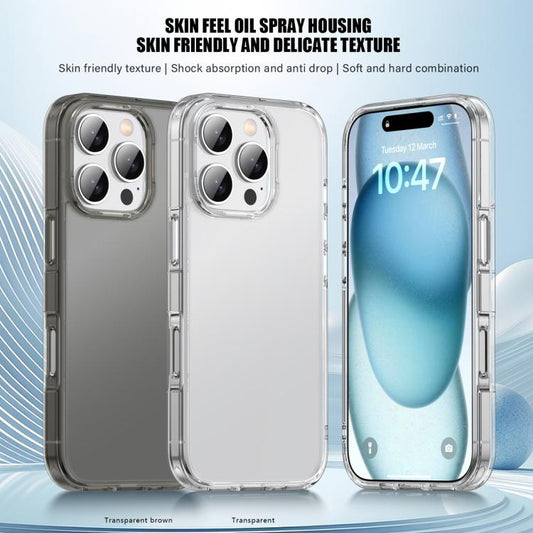 For iPhone 16 Pro Max iPAKY Phantom Series Shockproof PC+TPU Phone Case(Matte White) by iPAKY
