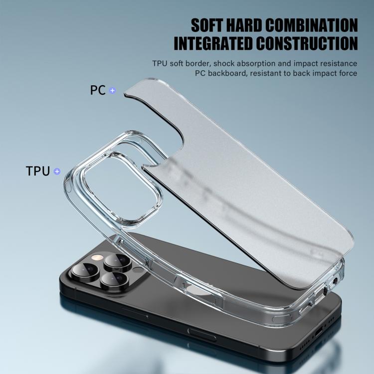 For iPhone 16 Pro Max iPAKY Phantom Series Shockproof PC+TPU Phone Case(Matte White) by iPAKY