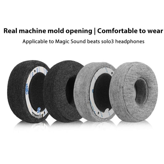 1 Pair Cotton Replacement Earpads For Beats Solo3 / Solo2(Black) by bashfashion