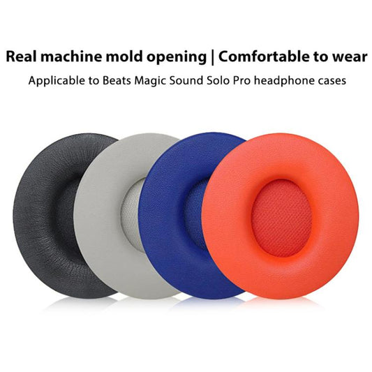 1 Pair Protein Leather Replacement Earpads For Beats Solo Pro(Red) by bashfashion