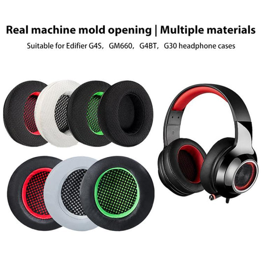 2pcs Mesh Replacement Earpads For EDIFIER HECATE G4(Black Red) by bashfashion