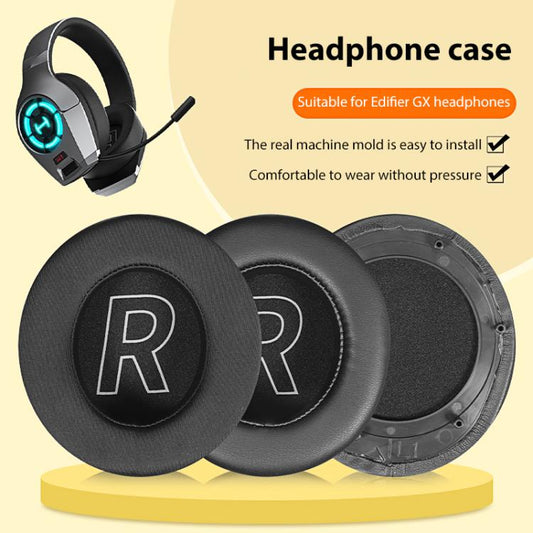 1 Pair Protein Leather Replacement Earpads For EDIFIER HECATE GX(Black) by bashfashion