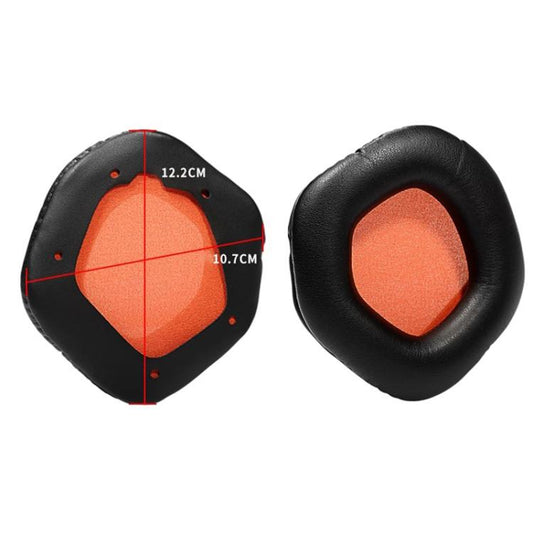 1 Pair Snap-on Replacement Earpads For ASUS ROG Strix7.1, Material:Ice Silk Fabric(Black Grey) by bashfashion