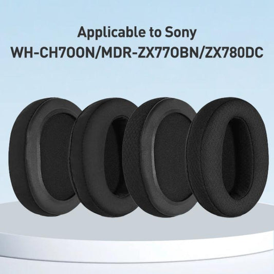 2pcs Ice Silk Cloth Earphone Replacement Earpads Pads For Sony WH-CH700N / MDR-ZX780 / ZX770(Black) by bashfashion
