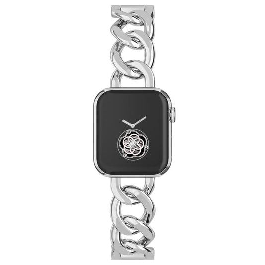 For Apple Watch 42 / 44 / 45 / 46 / 49mm xDfind Denim Chain Metal Watch Band(Silver) by xDfind