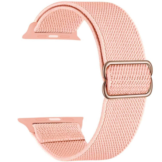 For Apple Watch 42 / 44 / 45 / 46 / 49mm xDfind Adjustable Slide Buckle Elastic Nylon Watch Band(Pink Sand) by xDfind