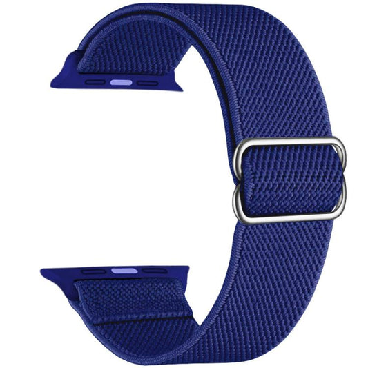 For Apple Watch 38 / 40 / 41 / S10 42mm xDfind Adjustable Slide Buckle Elastic Nylon Watch Band(Royal Blue) by xDfind