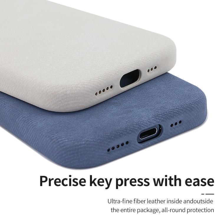 For iPhone 17 Pro VIETAO Retro Denim Texture PU Leather MagSafe Phone Case(Silver Grey) by VIETAO