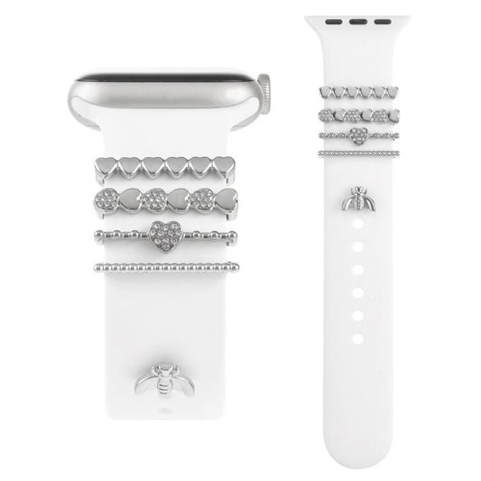 Smart Watch Band Decorative Ring Metal Accessories(Silver Cicada) by bashfashion