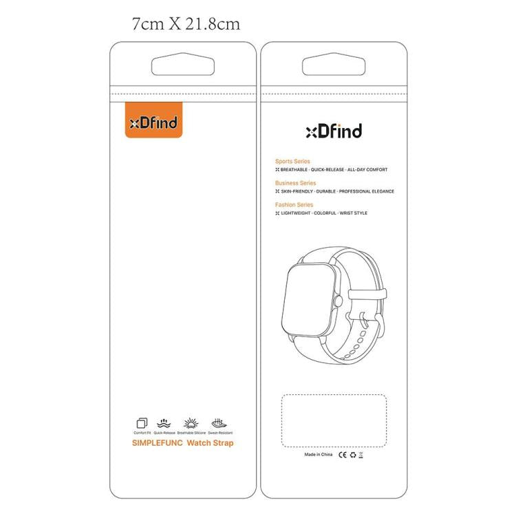 For Suunto 9 / 7 / Spartan Sport xDfind Ocean Dual Pin Buckle Silicone Watch Band(Black Orange) by xDfind