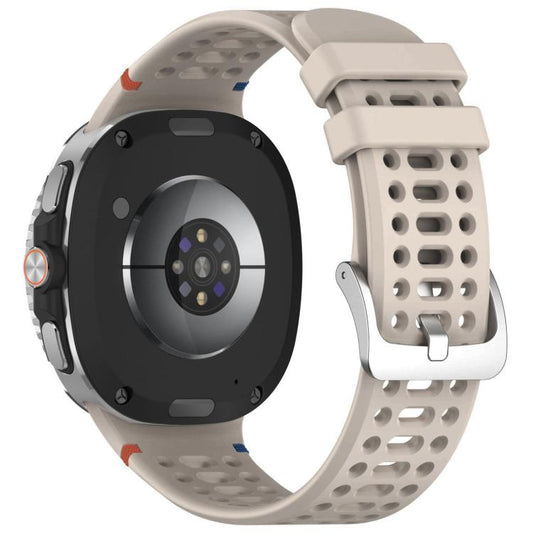 For Samsung Galaxy Watch8 / Watch8 Classic xDfind Alloy Silver Buckle Breathable Hole Silicone Watch Band(Starlight) by xDfind