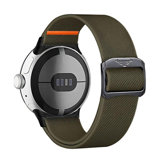 For Google Pixel Watch / Watch2 / Watch3 41mm xDfind Elastic Nylon Watch Band(Army Green) by xDfind