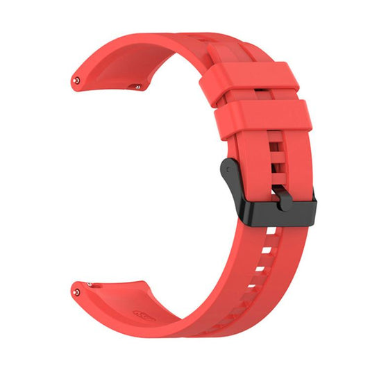 20mm For Amazfit Active 2 / GTS4 Mini xDfind Silicone Black Buckle Watch Band(Red) by xDfind