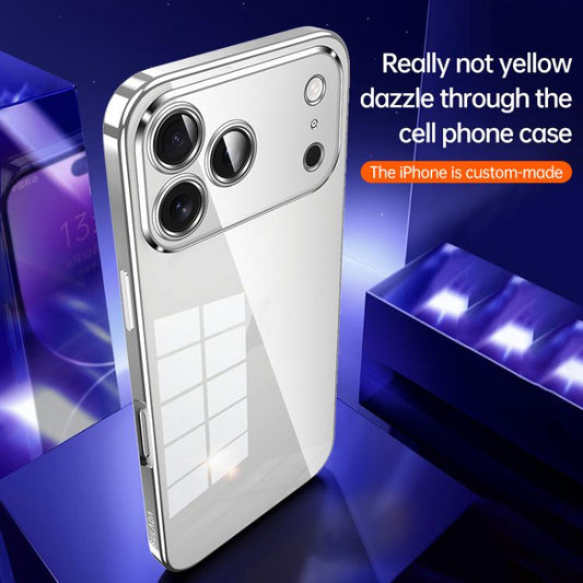 For iPhone 17 Pro SULADA Shine Through Series Plating TPU Transparent Phone Case(Orange) by SULADA