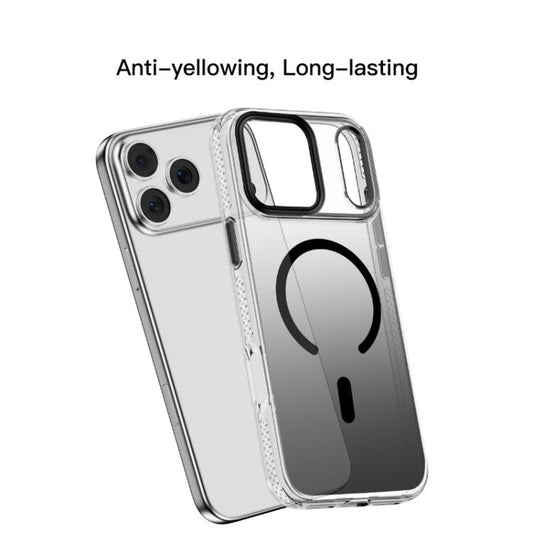 For iPhone 17 Pro Max Mutural Ice Series MagSafe Gradient Matte PC Hybrid TPU Phone Case(Grey) by Mutural