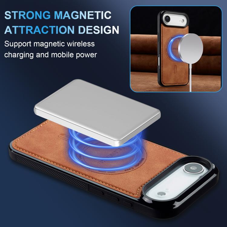 For iPhone Air LC.IMEEKE L6 Series MagSafe Magnetic Phone Case(Brown) by LC.IMEEKE
