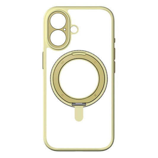 For iPhone 17 MOMAX Magsafe Magnetic Metal Rotating Holder Phone Case(Yellow) by MOMAX