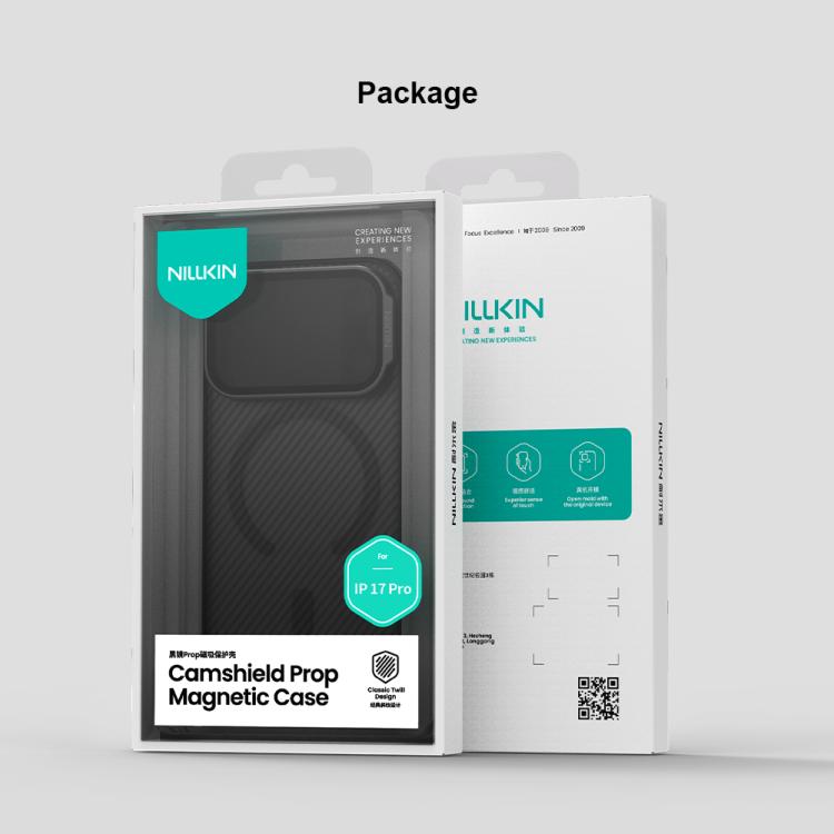 For iPhone 17 Pro NILLKIN CamShield Prop Transparent Mirror Cover MagSafe Magnetic Translucent PC Phone Case(Black) by NILLKIN