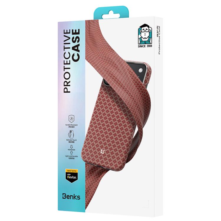 For iPhone 17 Pro Benks Color Shield C1 Classic Kevlar Woven Diamond MagSafe Phone Case(Orange) by Benks