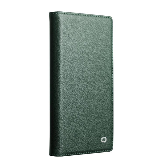 For iPhone Air QIALINO Classics 3rd Genuine Leather Phone Case(Cyan) by QIALINO