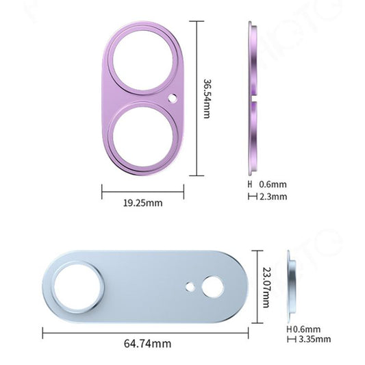 For iPhone 17 XDcase Titanium Alloy Hollow Camera Lens Protector(Purple) by XDcase