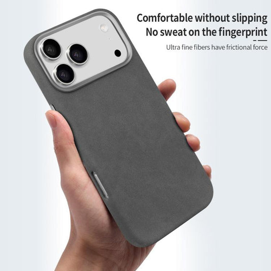 For iPhone 17 Pro Max VIETAO Suede MagSafe PU Leather Phone Case(Dark Grey) by VIETAO