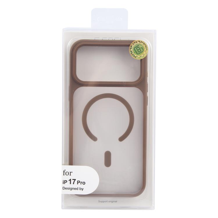 For iPhone 17 Pro GEBEI Jazz Series Skin Feel Frosted MagSafe Phone Case(Brown) by GEBEI
