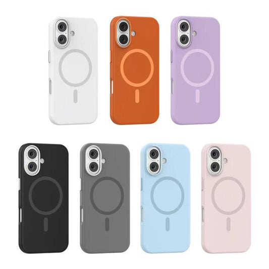 For iPhone 17 Mutural Karen Series Liquid Silicone MagSafe Phone Case(Orange) by Mutural