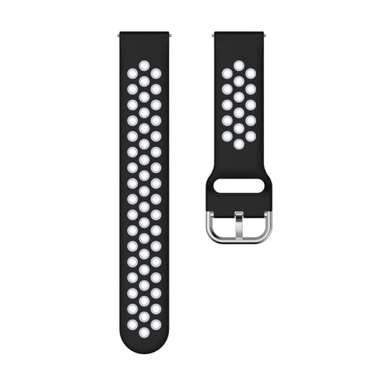 For Samsung Galaxy Watch Active2 44mm Two-color Silicone Watch Band(Black+Grey) by bashfashion