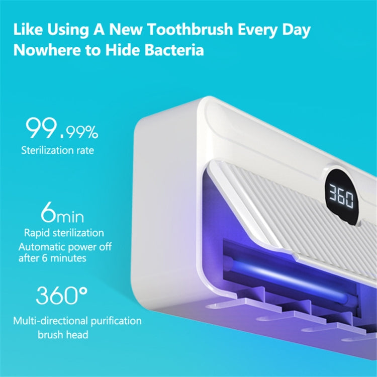 YJK086 Smart Home UV Ultraviolet Toothbrush Sterilizer (White) by bashfashion