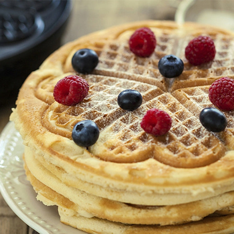 Household Waffle Maker Toaster Double Dish Heating Mini Breakfast Machine Sandwich Electric Cake Baking Machine, EU Plug by bashfashion