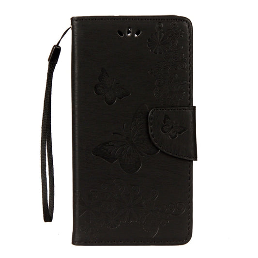 For Huawei Mate 10 Lite Vintage Embossed Floral Butterfly Pattern Horizontal Flip Leather Case with Card Slot & Holder & Wallet & Lanyard (Black) by bashfashion