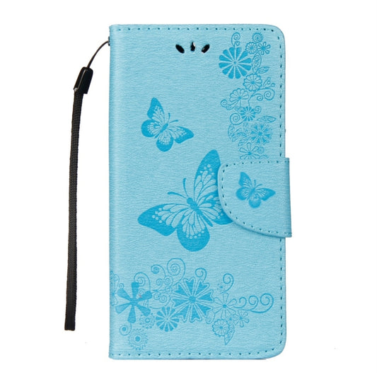 For Huawei Mate 10 Lite Vintage Embossed Floral Butterfly Pattern Horizontal Flip Leather Case with Card Slot & Holder & Wallet & Lanyard (Blue) by bashfashion