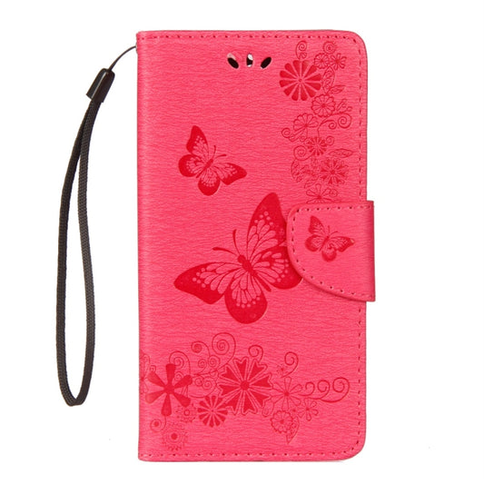 For Huawei Mate 10 Lite Vintage Embossed Floral Butterfly Pattern Horizontal Flip Leather Case with Card Slot & Holder & Wallet & Lanyard (Red) by bashfashion