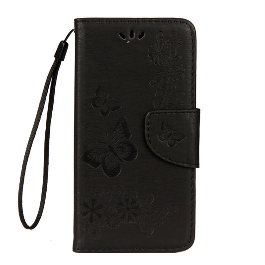 For Huawei P9 Lite Mini Vintage Embossed Floral Butterfly Pattern Horizontal Flip Leather Case with Card Slot & Holder & Wallet & Lanyard (Black) by bashfashion