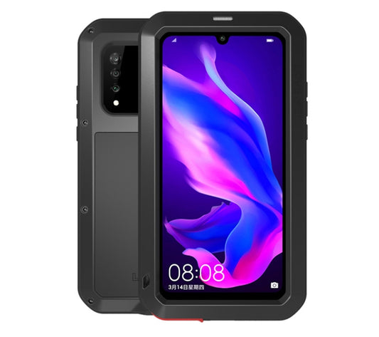 LOVE MEI Powerful Dustproof Shockproof Splashproof Metal + Silicone Combination Case for Huawei P30 Lite (Black) by LOVE MEI