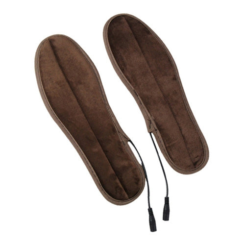 USB Electric Powered Heated Insoles Keep Feet Warm Pad with USB Cable, Size: 43-44 yard(Brown) by bashfashion