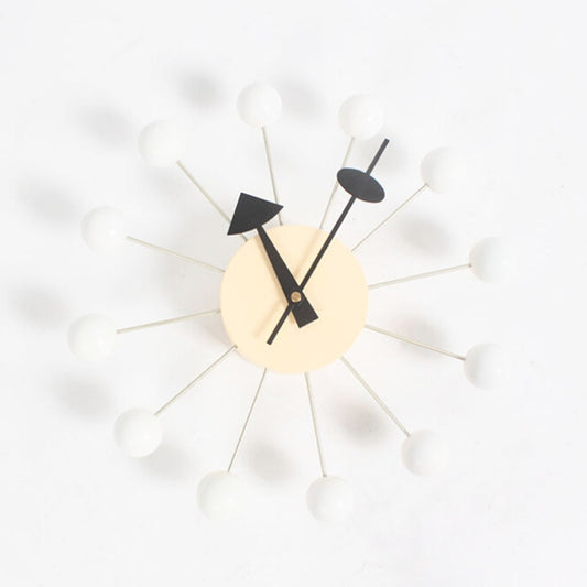 Stylish Background Minimalis Circular Balls Candy Wall Clock Creative Decoration Clock Ferris Wheel Clock(White) by bashfashion