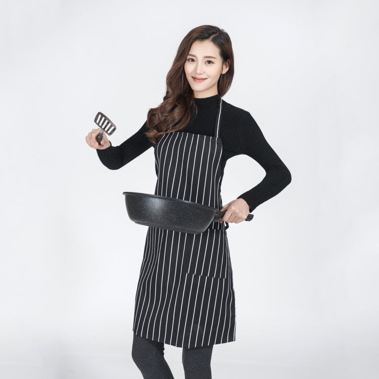 Black and White Stripes Unisex Chef Waiter Barista Aprons Work Aprons by bashfashion