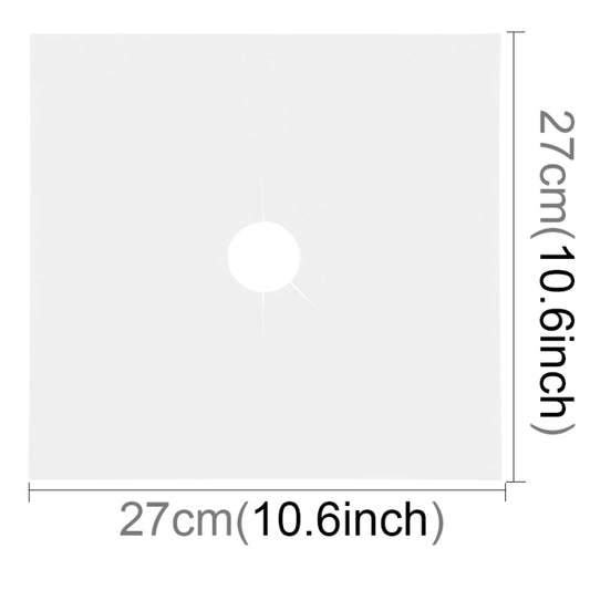 Gas Furnace Surface Ultra-thin Fibre Material Stovetop Protective Cleaning Pad, Size: 27*27cm, 0.08mm (Silver) by bashfashion